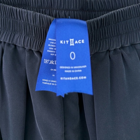 Kit and Ace Navy Silk Pants, Size 0 - Picture 2 of 5